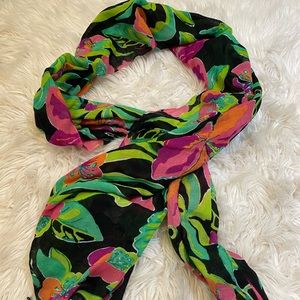 LILLY PULTIZER black floral scarf!!